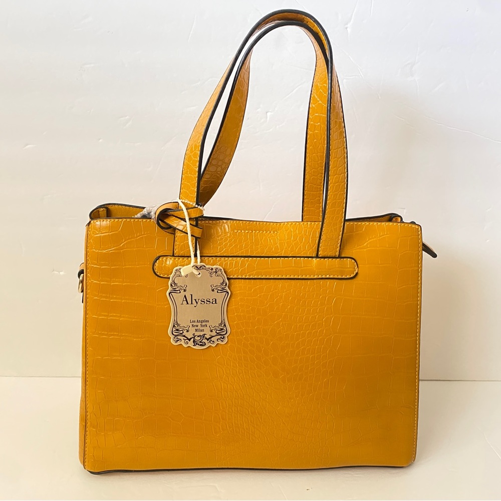 Alyssa Satchel Purse Yellow